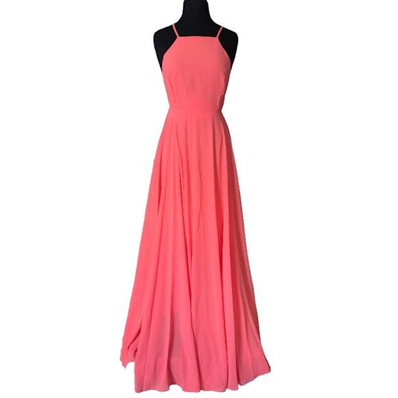 Lulu’s Coral Maxi Gown Size XS - Picture 2 of 13